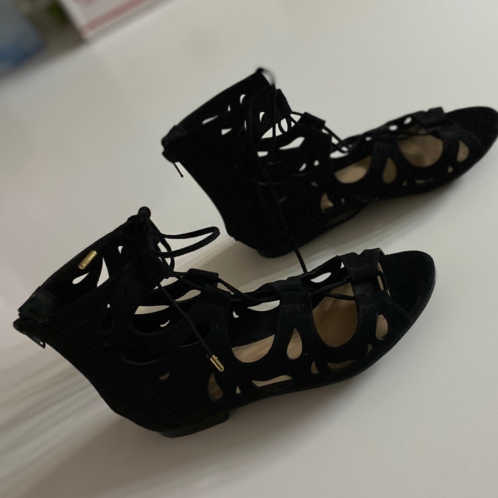 3/$26 Call it Spring Black Peep Toe Sandal - Picture 7 of 8